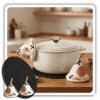 EMALIOWANY GARNEK ŻELIWNY 24cm 4L HAGE CREAM